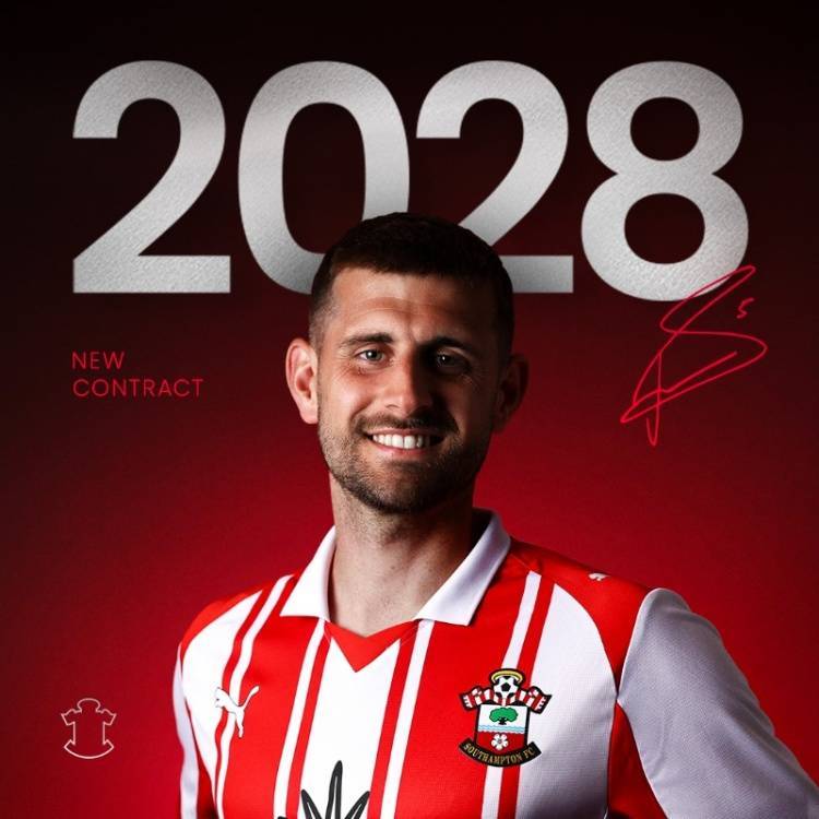 已在球队效力14年，官方：南安普顿与队长斯蒂芬斯续约至2028年