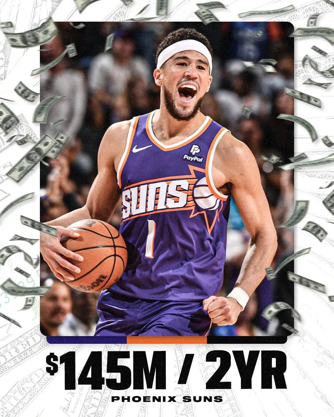 布克续约！5年3.16亿美元！NBA历史最高年薪