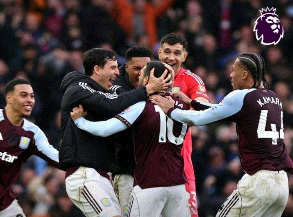 英超第15轮阿斯顿维拉2-1阿森纳